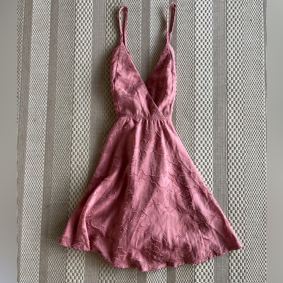 Lulus rose pink floral skater dress - Picture 5 of 7